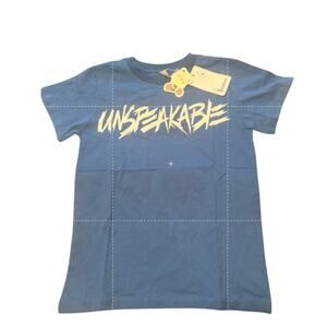 NWT Unspeakable Kid's Medium Blue T Shirt Short Sleeve Size 130 (8)